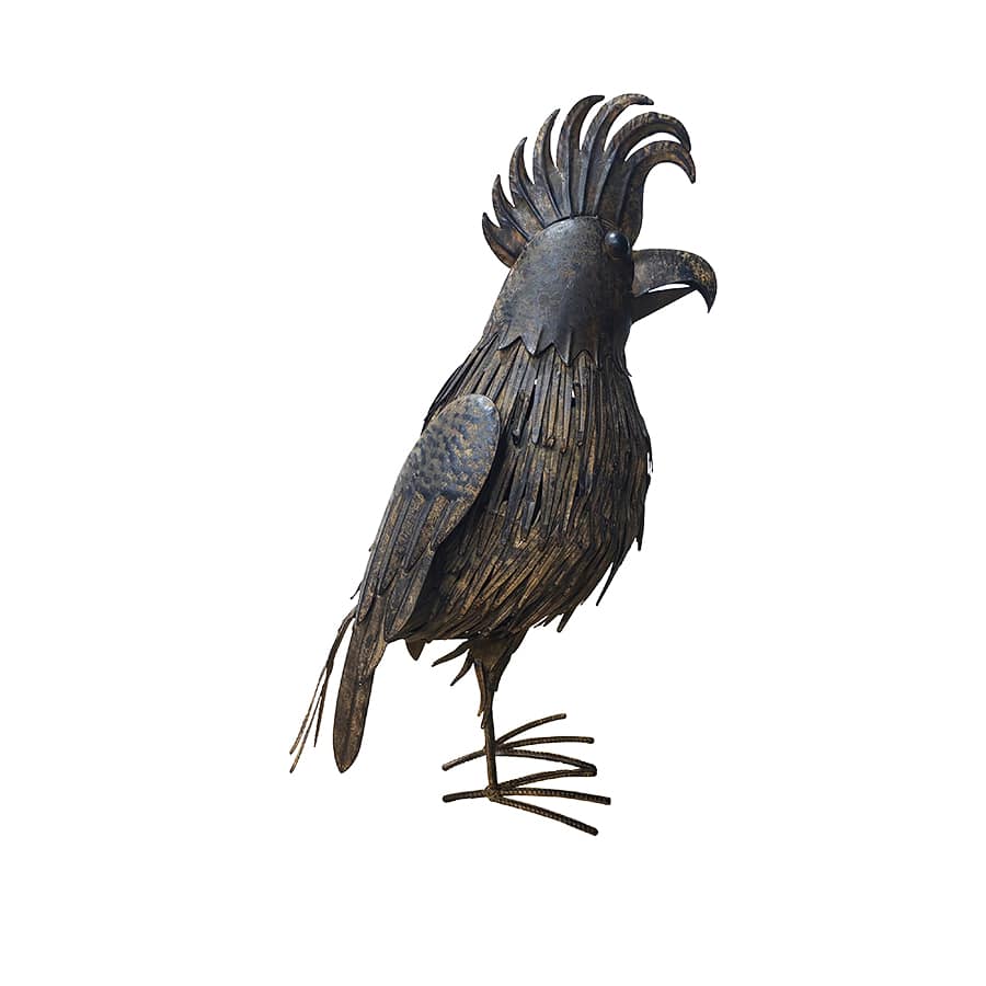Rustic Cockatoo Garden Statue 66cm