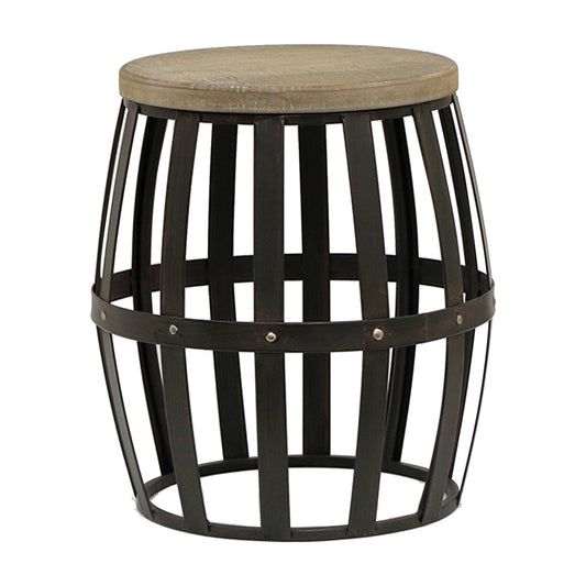 industro chic barrel stool 45cm