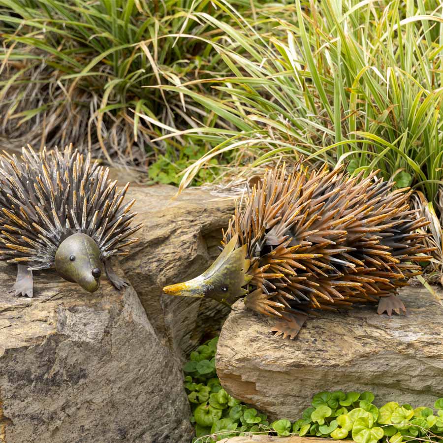 Rust Hedgehog Garden Ornament 36x22cm