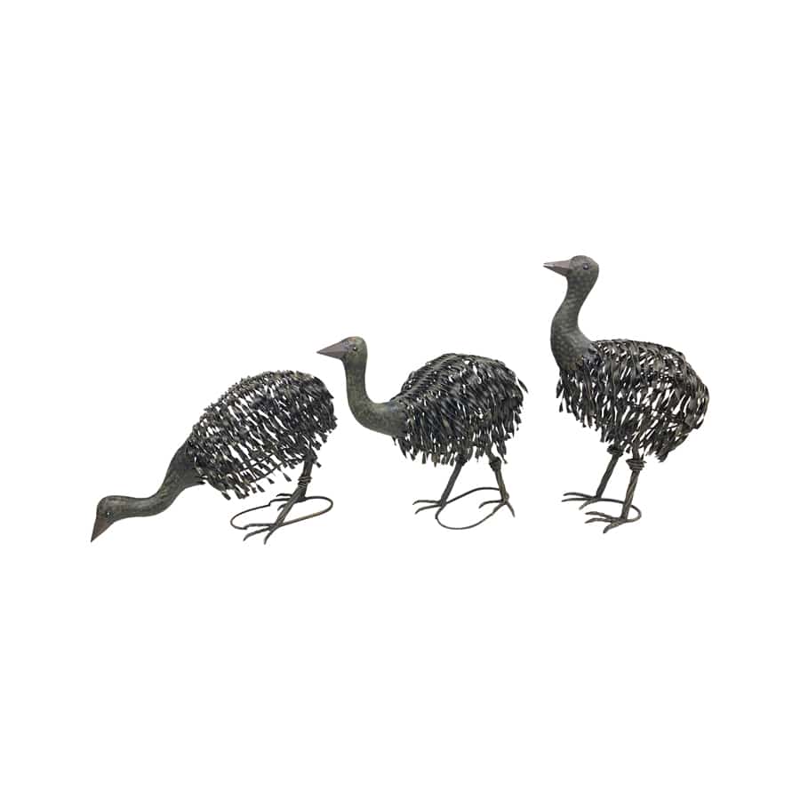 Set 3 Emu Chicks Garden Statues Assorted 28x46cm