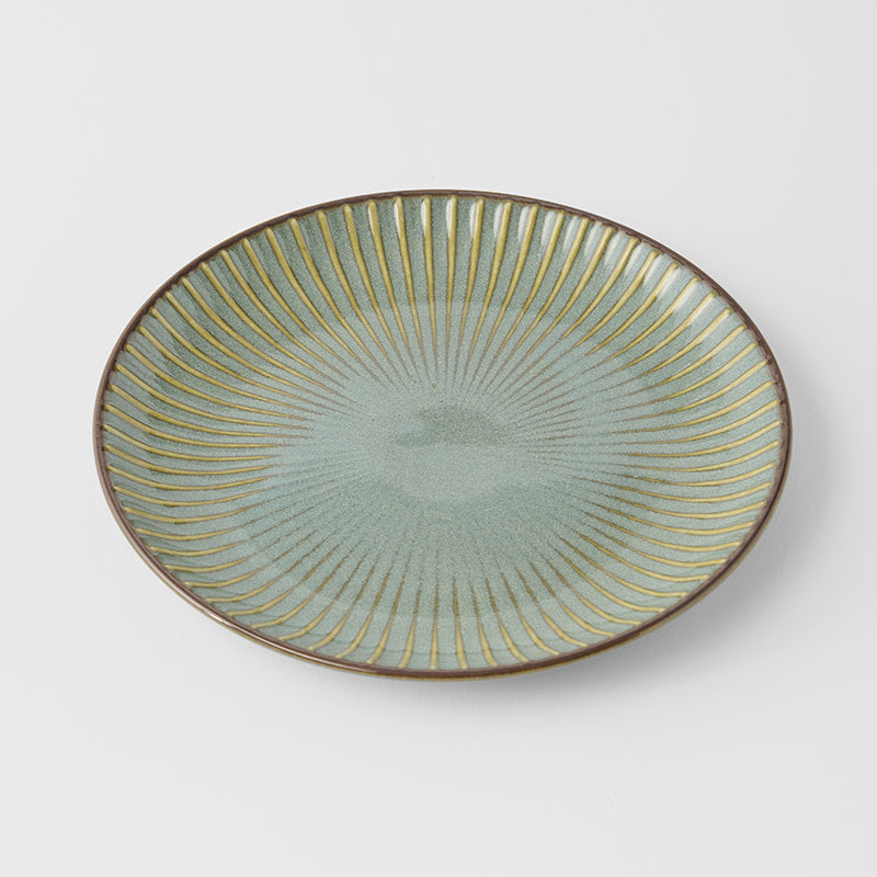 Side Plate 20.5cm Green Sendan Glaze