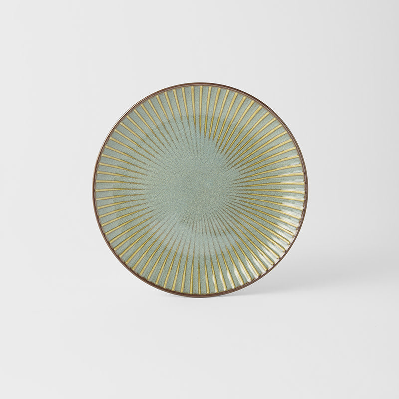 Side Plate 20.5cm Green Sendan Glaze