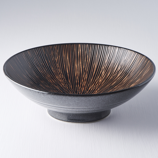 Ramen Bowl 24.5cm Bronze Converging Glaze