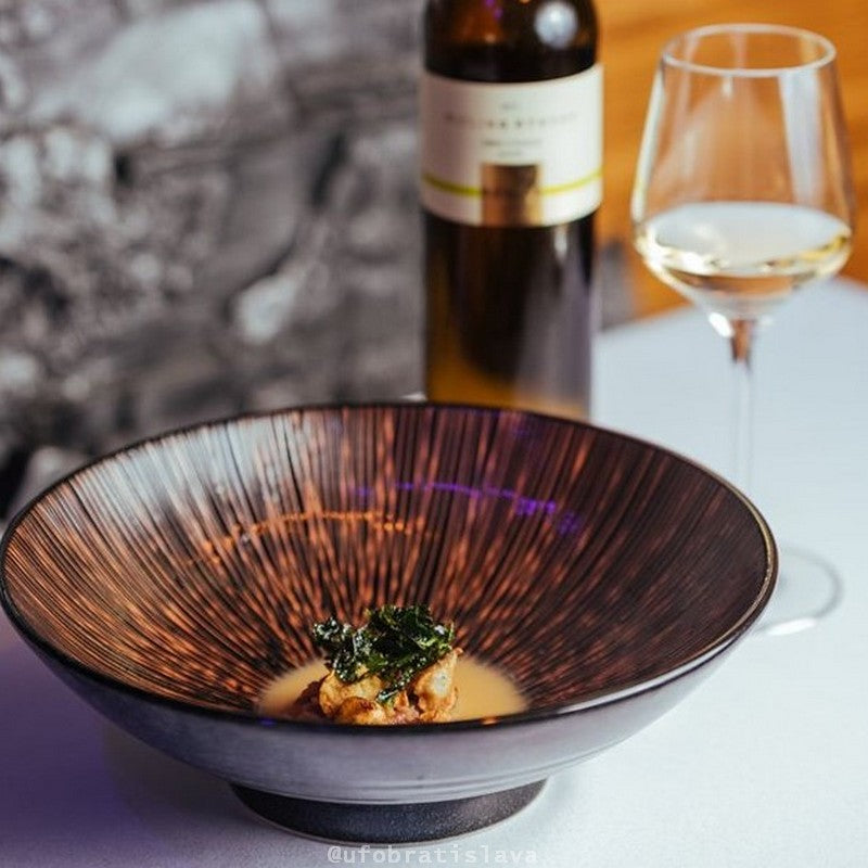 Ramen Bowl 24.5cm Bronze Converging Glaze