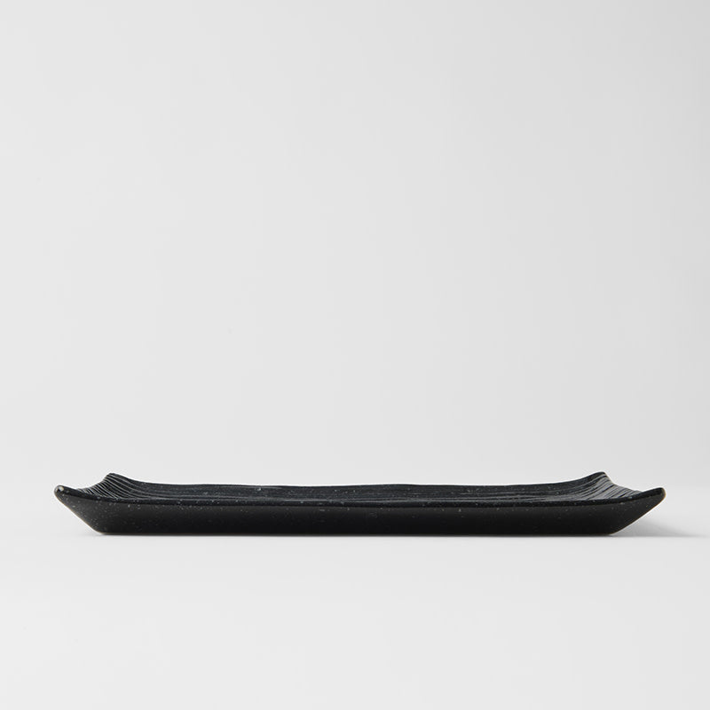 Sushi Plate 24cm Black Contour Glaze