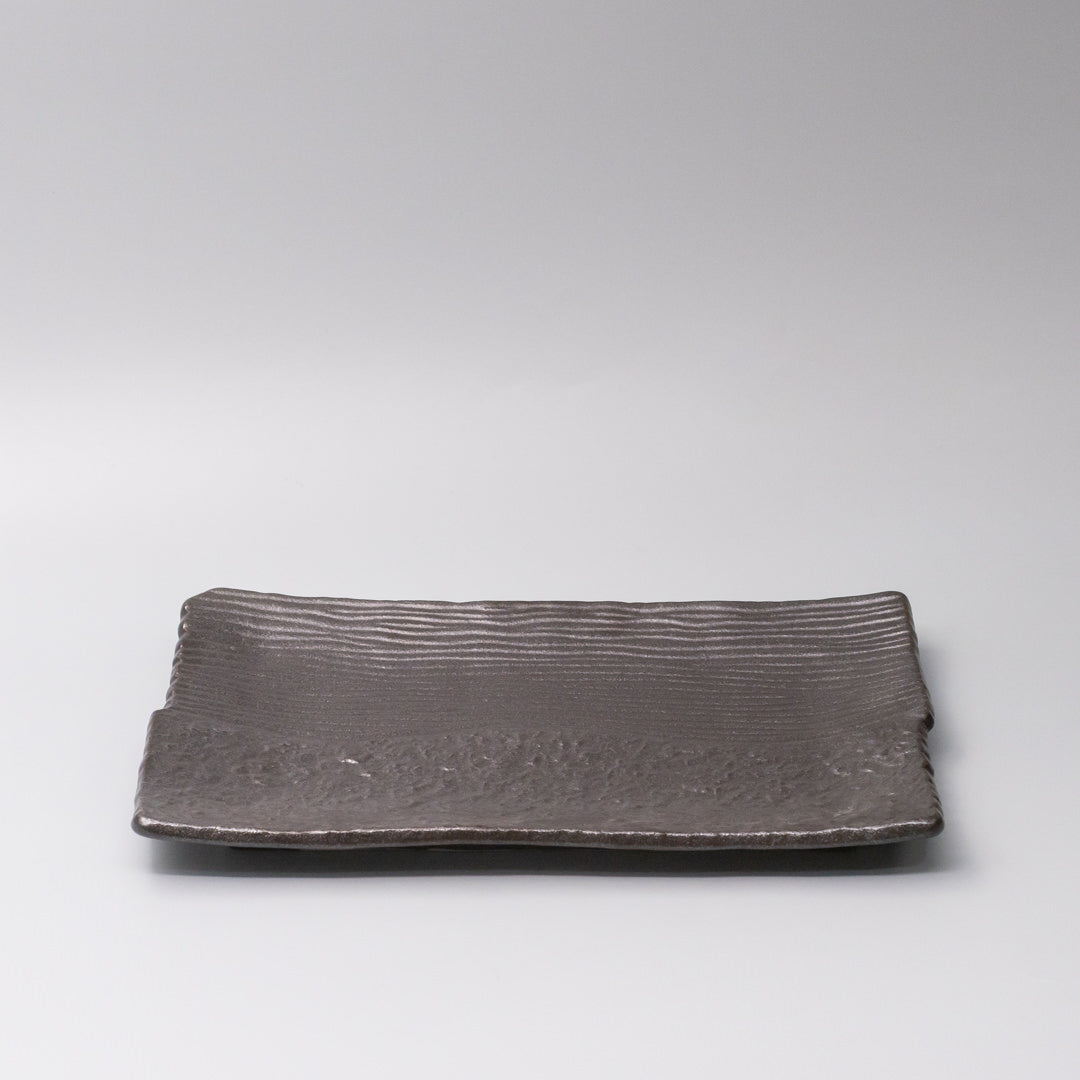 Platter Rectangular 32cm Matte Black Glaze