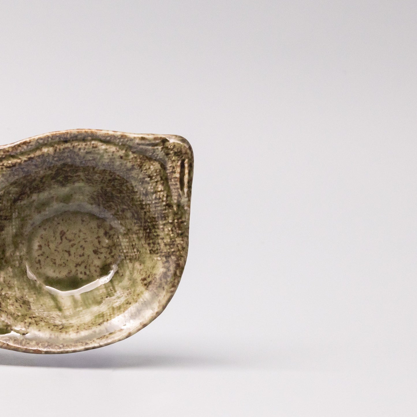 Edamame Triple Pod Dish Green Glaze