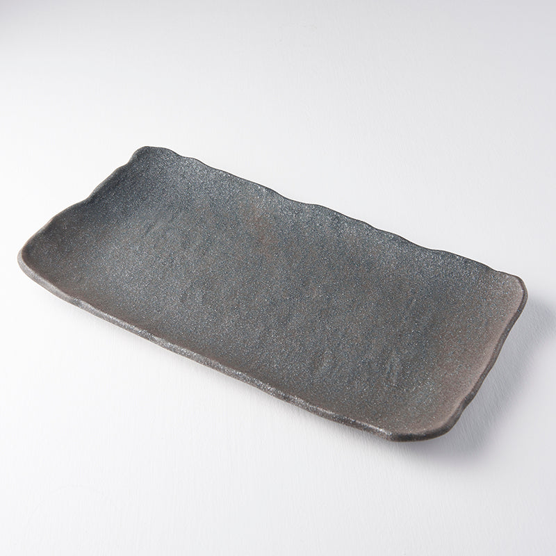 Platter Rectangular 35cm Stone Slab Glaze