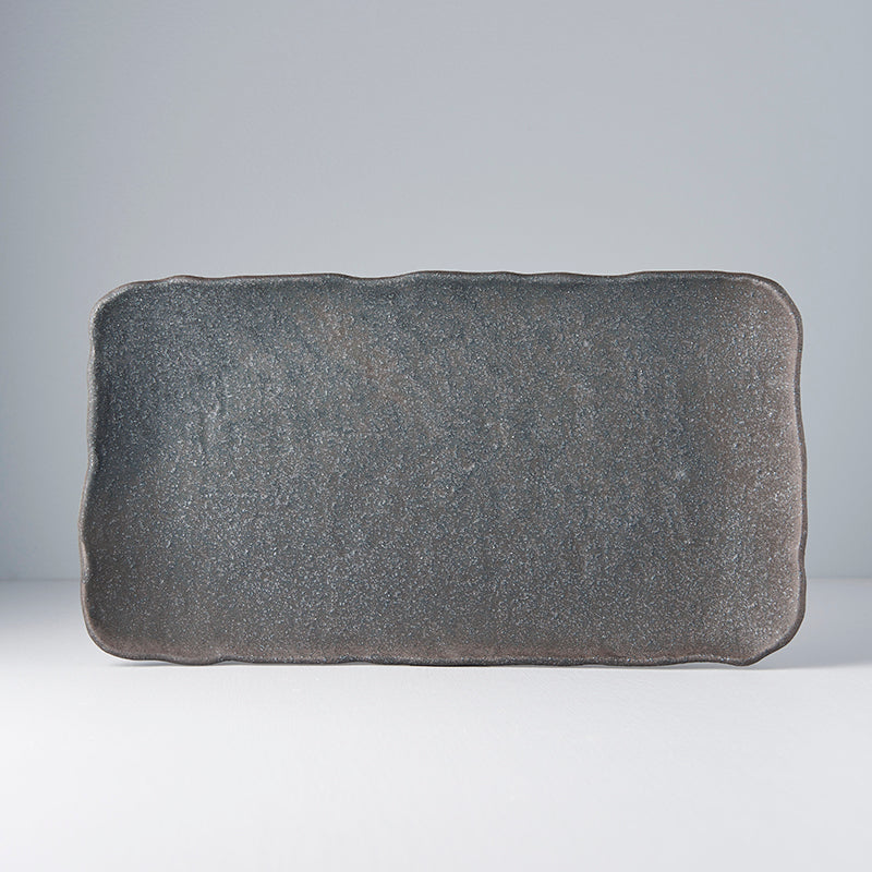 Platter Rectangular 35cm Stone Slab Glaze