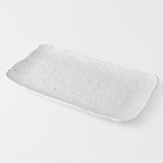 Platter Rectangular 35cm Shell White Glaze
