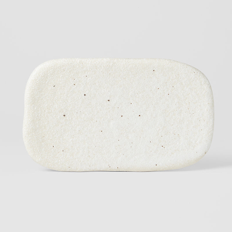 Plate Rectangular 22cm Shell White Glaze
