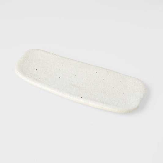 Plate Rectangular 28.5cm Shell White Glaze