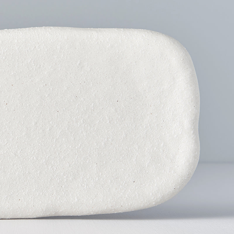 Plate Rectangular 28.5cm Shell White Glaze