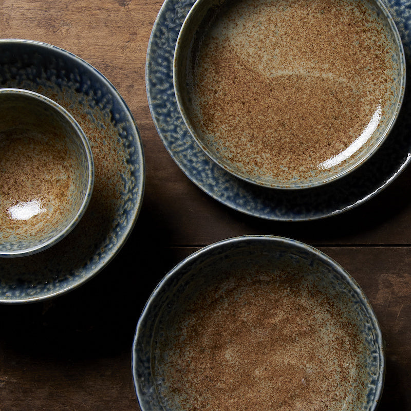 Plate High Rim 22cm Earth & Sky Glaze