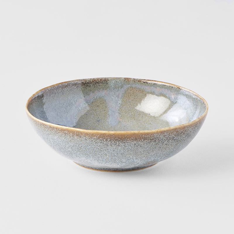 Bowl Oval 14cm Steel Grey Glaze