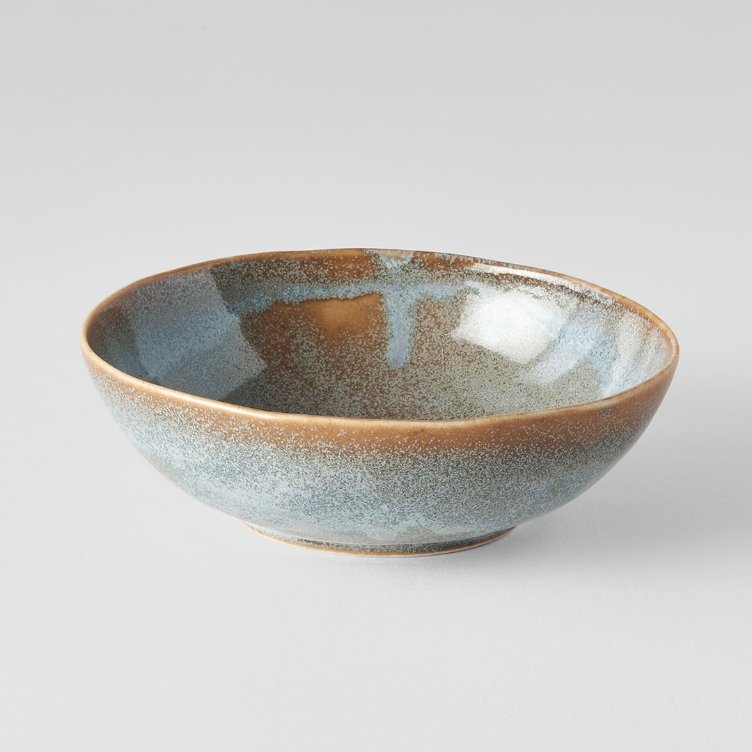 Bowl Oval 14cm Steel Grey Glaze