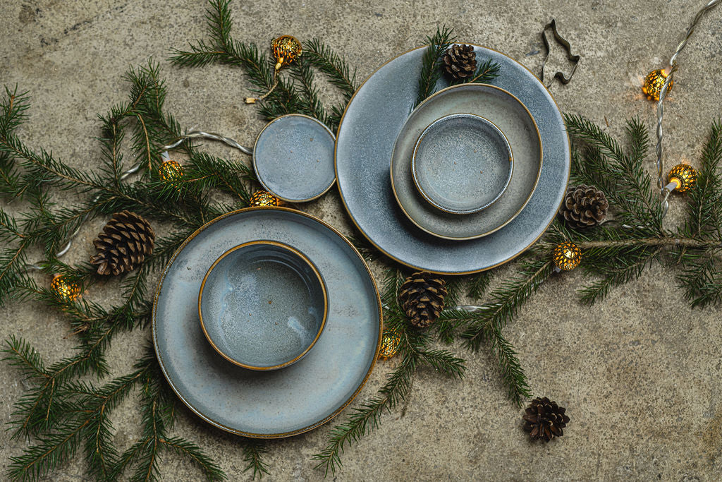 Bowl Oval 14cm Steel Grey Glaze