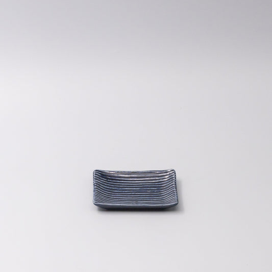 Sauce Dish 10cm Mamezara Blue Contour Glaze