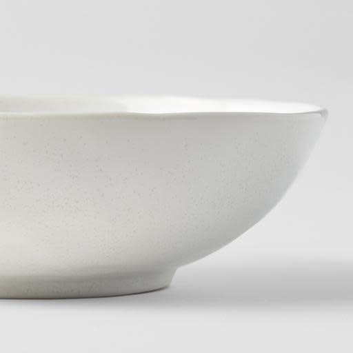 Bowl Oval 16cm Parchment White Glaze