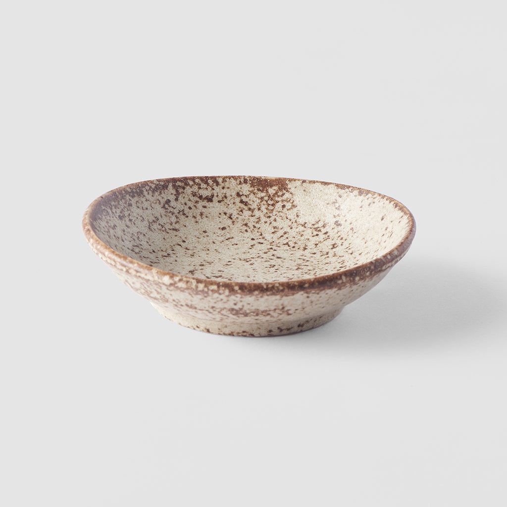 Sauce Dish Organic Shape 8cm Sand Fade Glaze