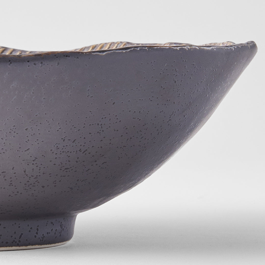 Bowl Irregular 22cm Akane Grey Glaze