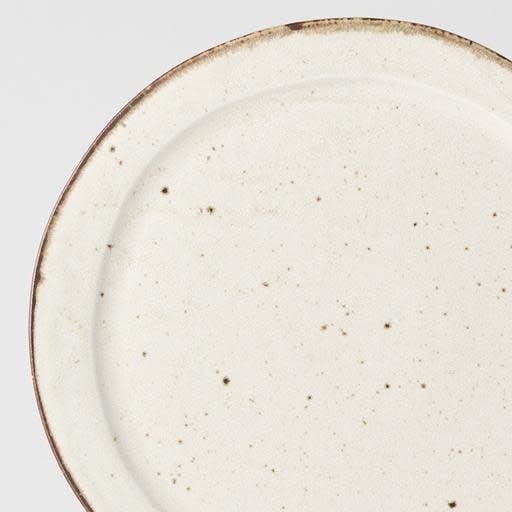 Plate Organic Flat 25.5cm Piro Piro Glaze