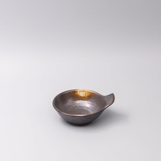 Bowl with Handle 12cm Bronze Glaze