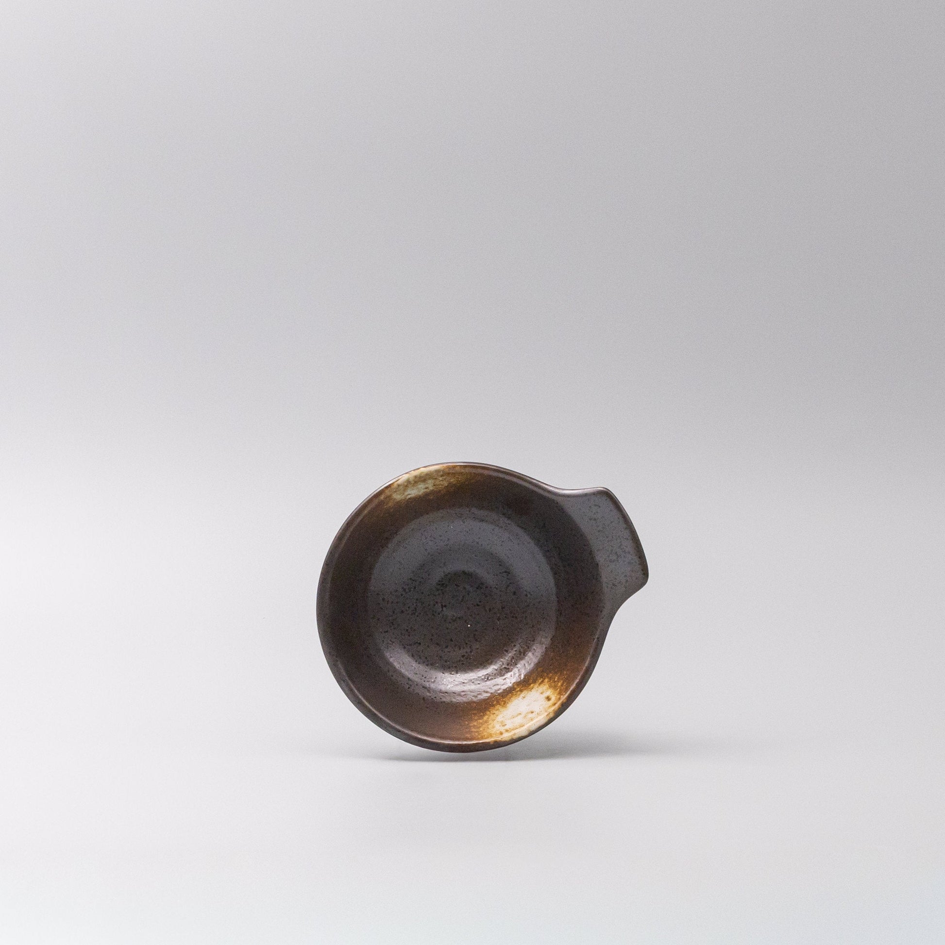 Bowl with Handle 12cm Bronze Glaze