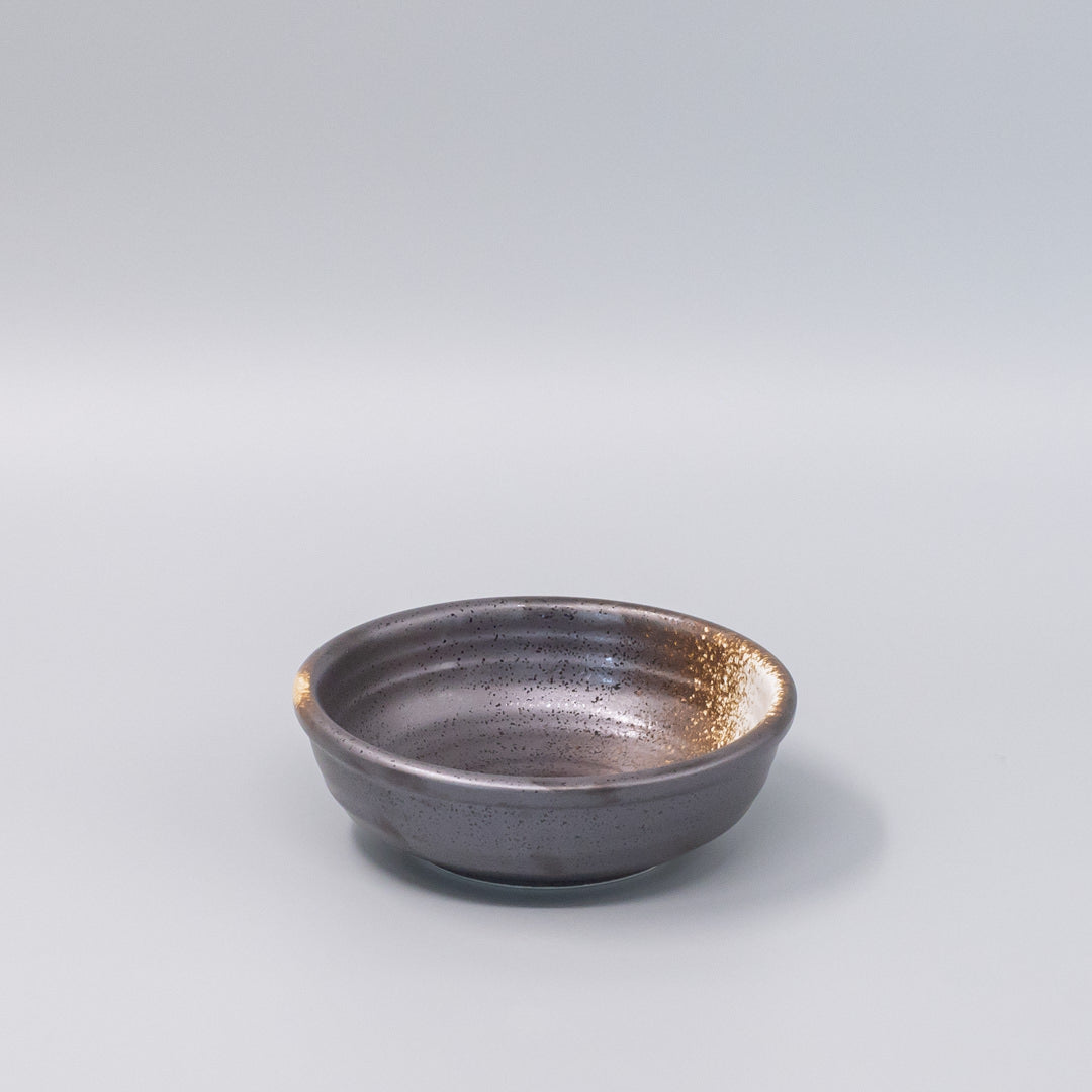 Bowl 17cm Black Ridged Glaze