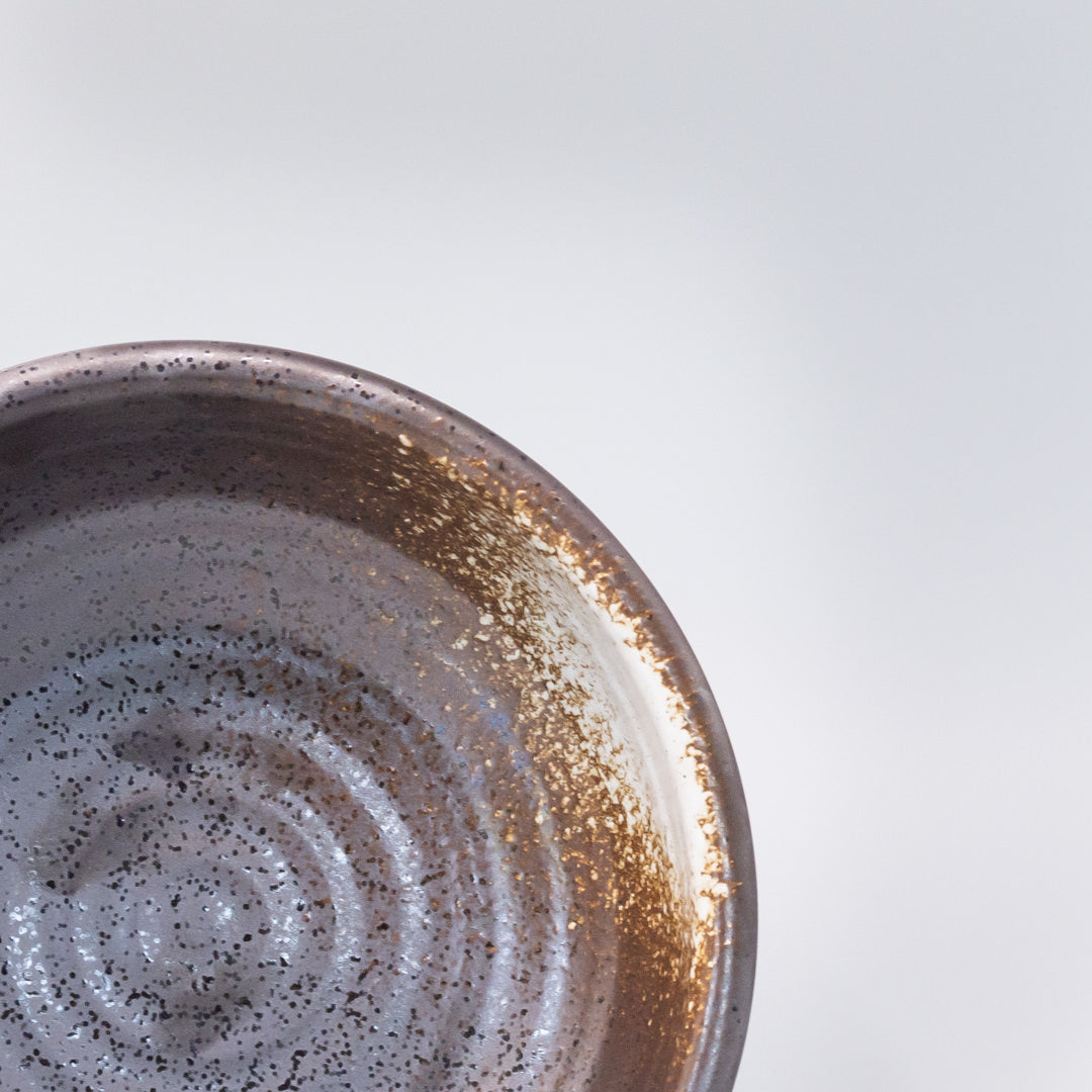 Bowl 17cm Black Ridged Glaze