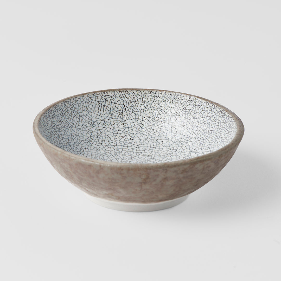 Tapas Bowl 13cm Crazed Grey Glaze