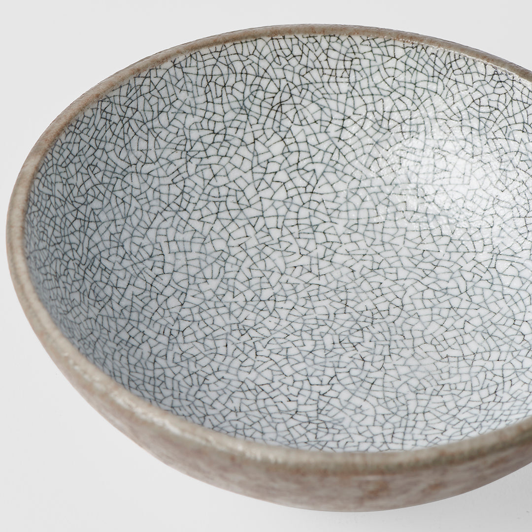 Tapas Bowl 13cm Crazed Grey Glaze