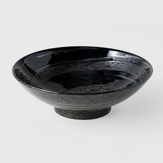 Ramen Bowl 24.5cm Gunmetal Swirl Glaze
