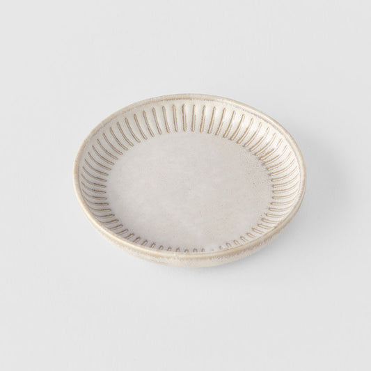 Sauce Dish 9cm Ridged Alabaster Glaze