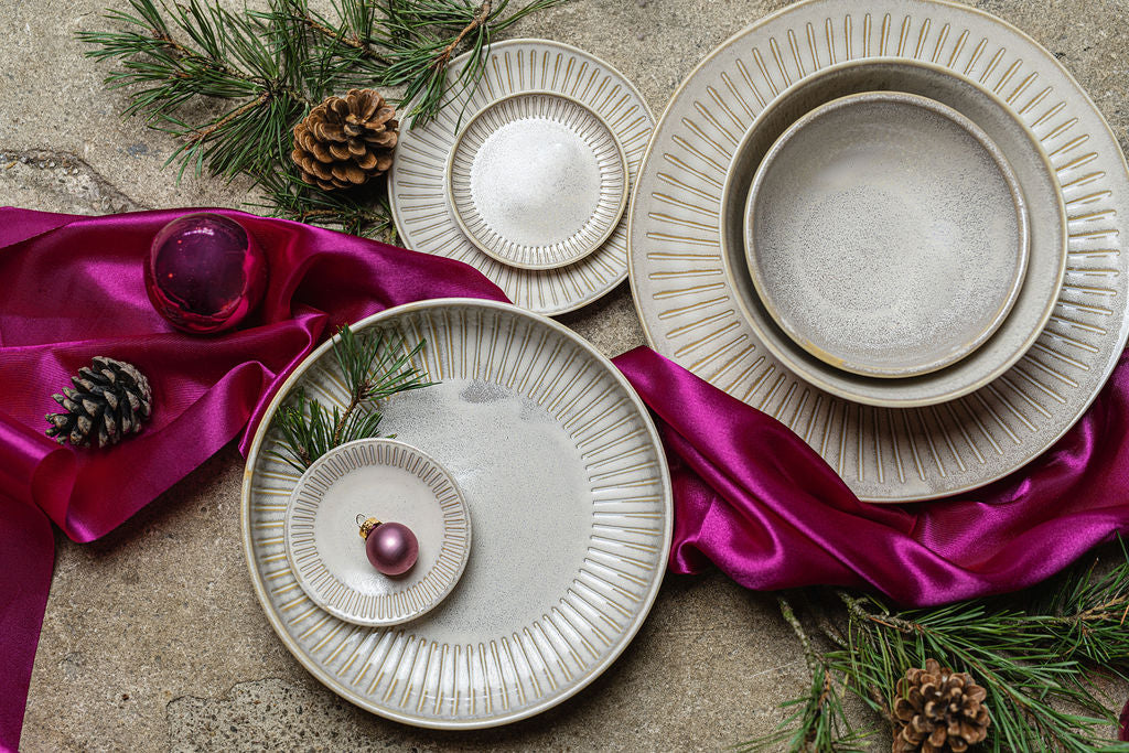 Ramekin Bowl 10cm Ridged Alabaster Glaze