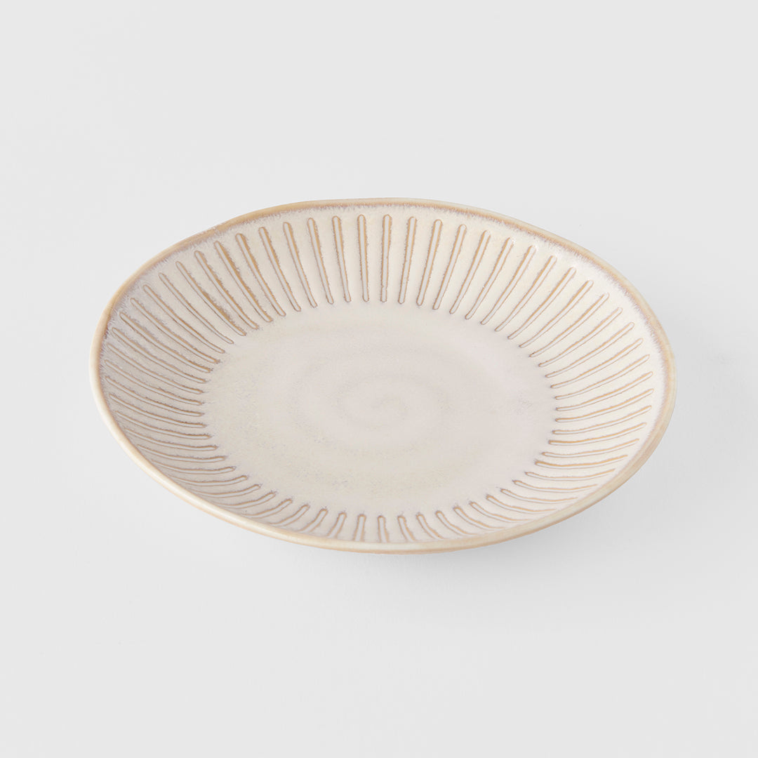 Saucer 14cm Ridged Alabaster Glaze