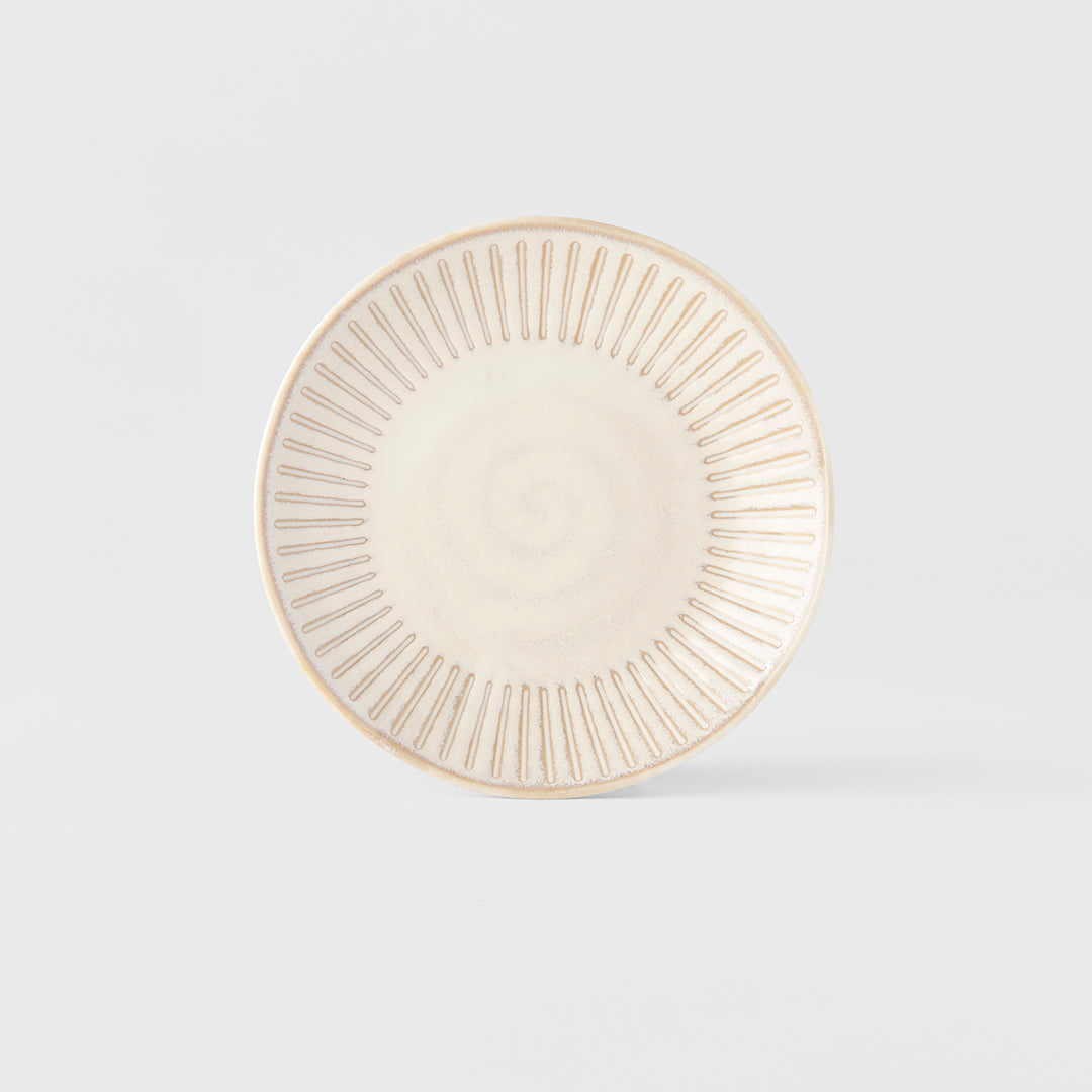 Saucer 14cm Ridged Alabaster Glaze