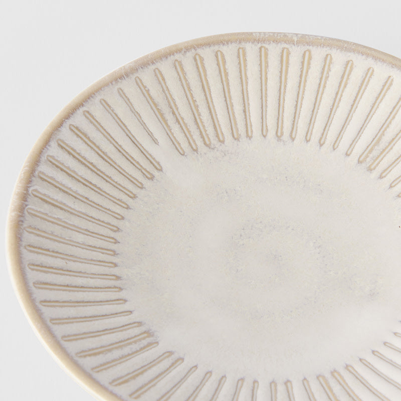 Sauce Dish Large 12cm Ridged Alabaster Glaze