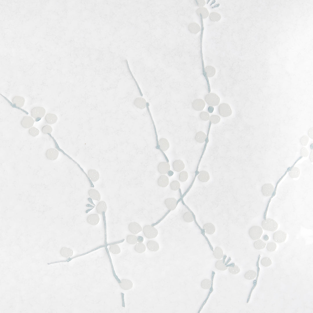 Platter Rectangular 33cm White Blossom Glaze