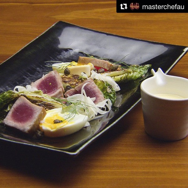 Platter Rectangular 33cm Matt and Shiny Glaze