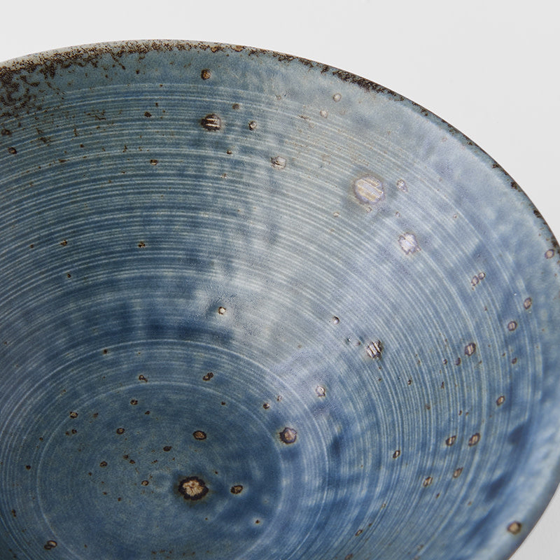 Bowl V Shape 18.6cm Craft Blue Glaze