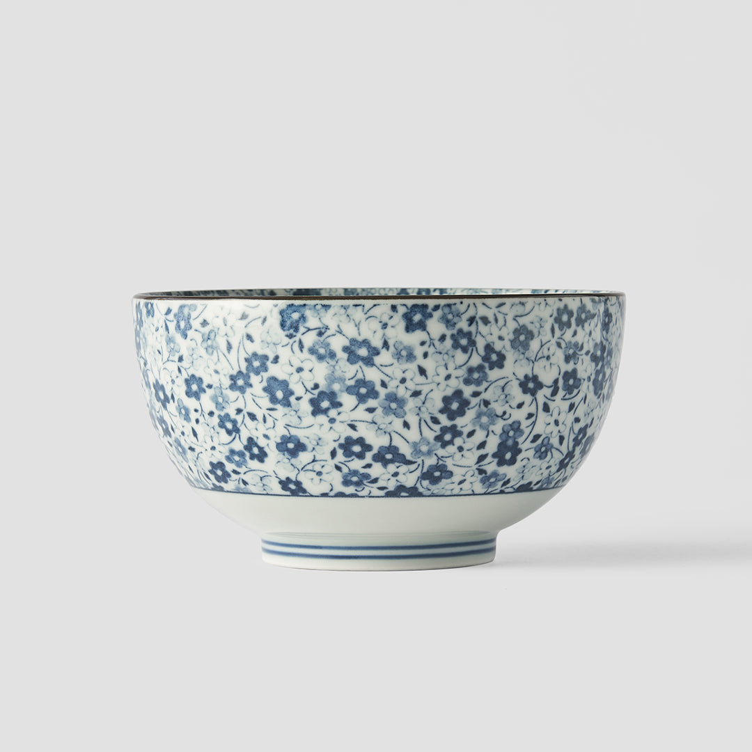 Bowl 13cm Blue Daisy Glaze