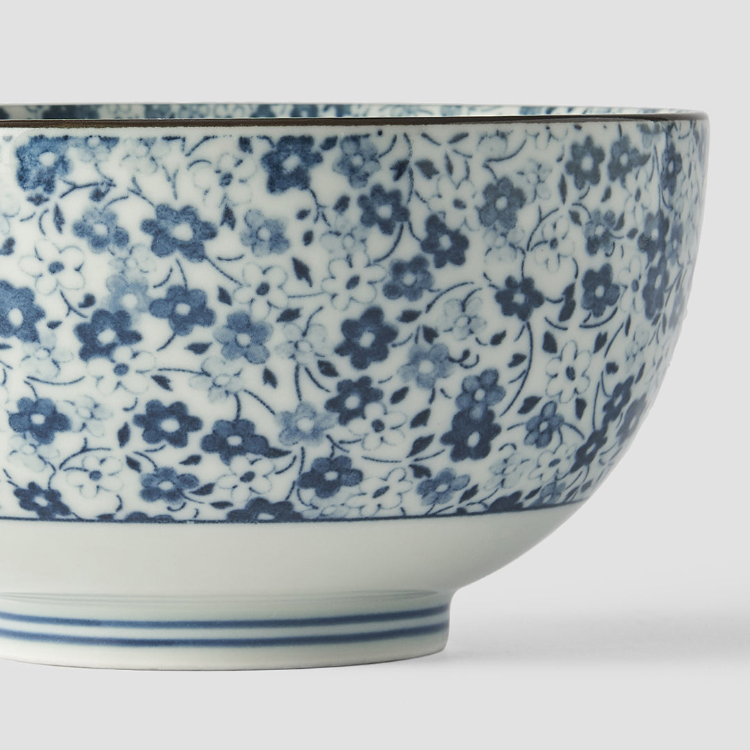Bowl 13cm Blue Daisy Glaze