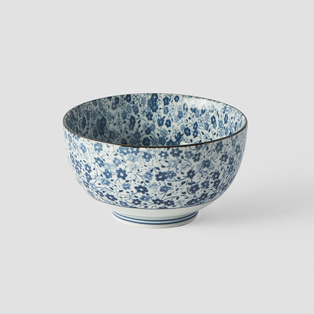 Bowl 13cm Blue Daisy Glaze