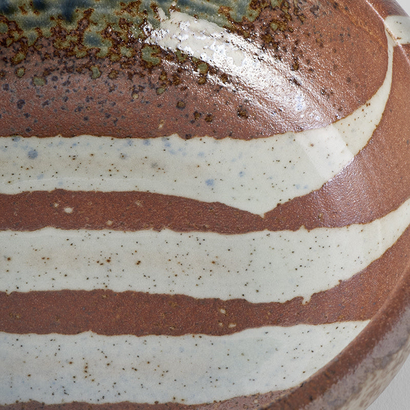 Bowl Thick Edge 24cm Striped Earth Glaze