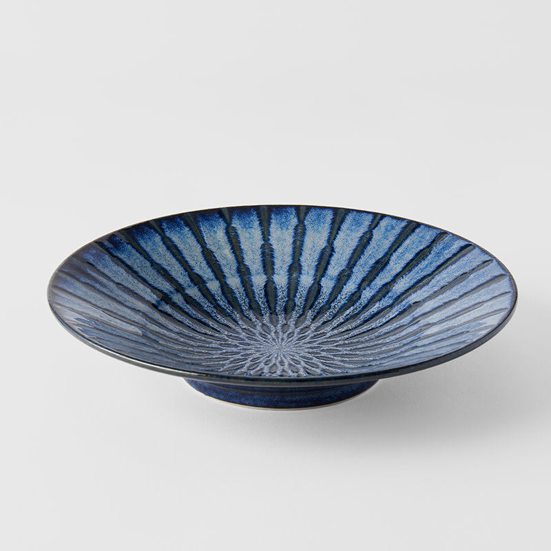 Bowl 24cm Indigo Drip Glaze