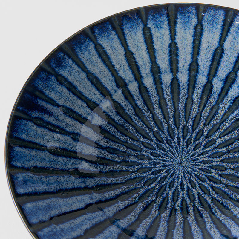 Bowl 24cm Indigo Drip Glaze