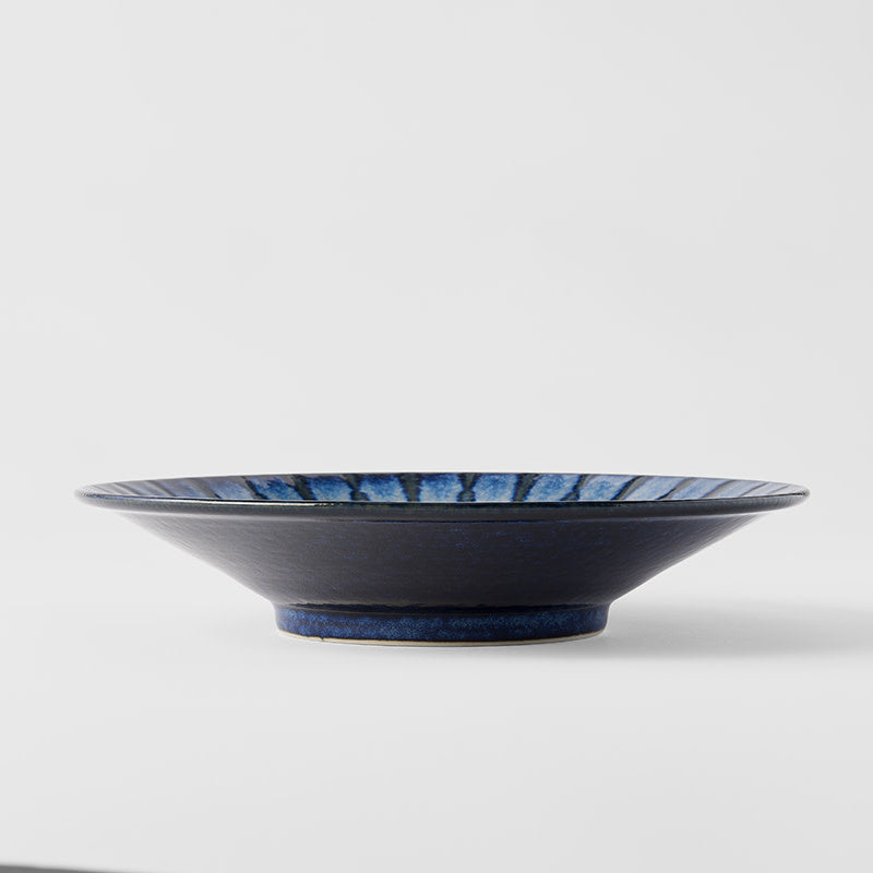 Bowl 24cm Indigo Drip Glaze