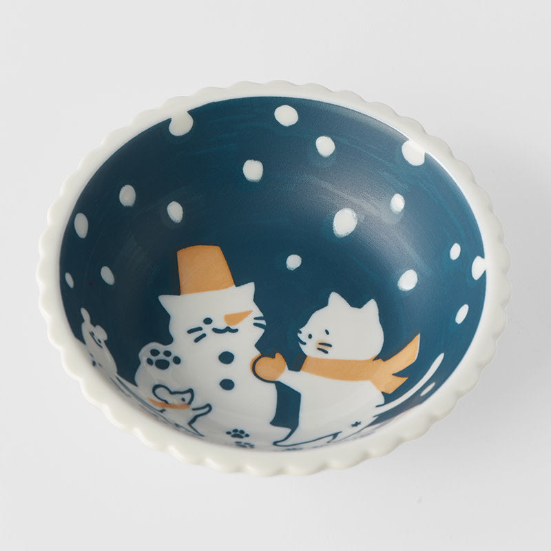 Pasta Bowl 14cm Snow cat Design