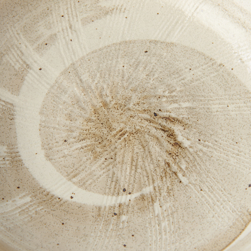 Plate Organic 17cm Spiral Sand Glaze
